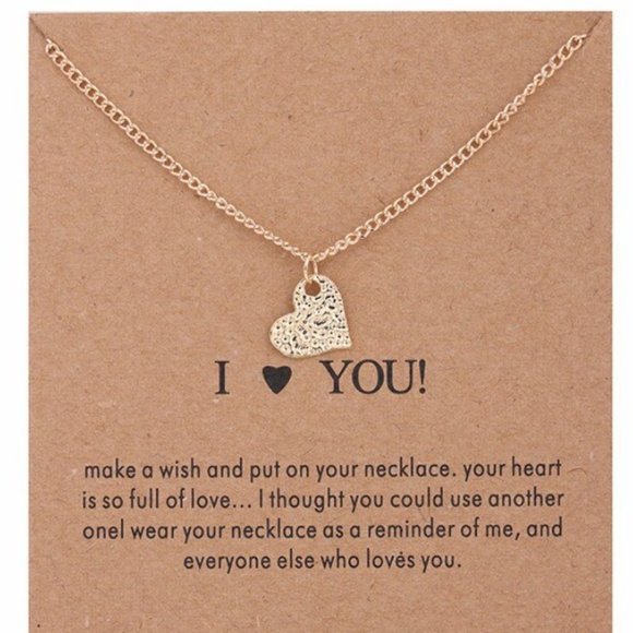 Jewelry - Just In🆕I love you wish heart necklace